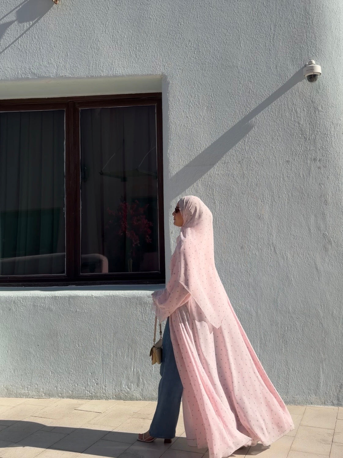 Rosette Lace Print Abaya