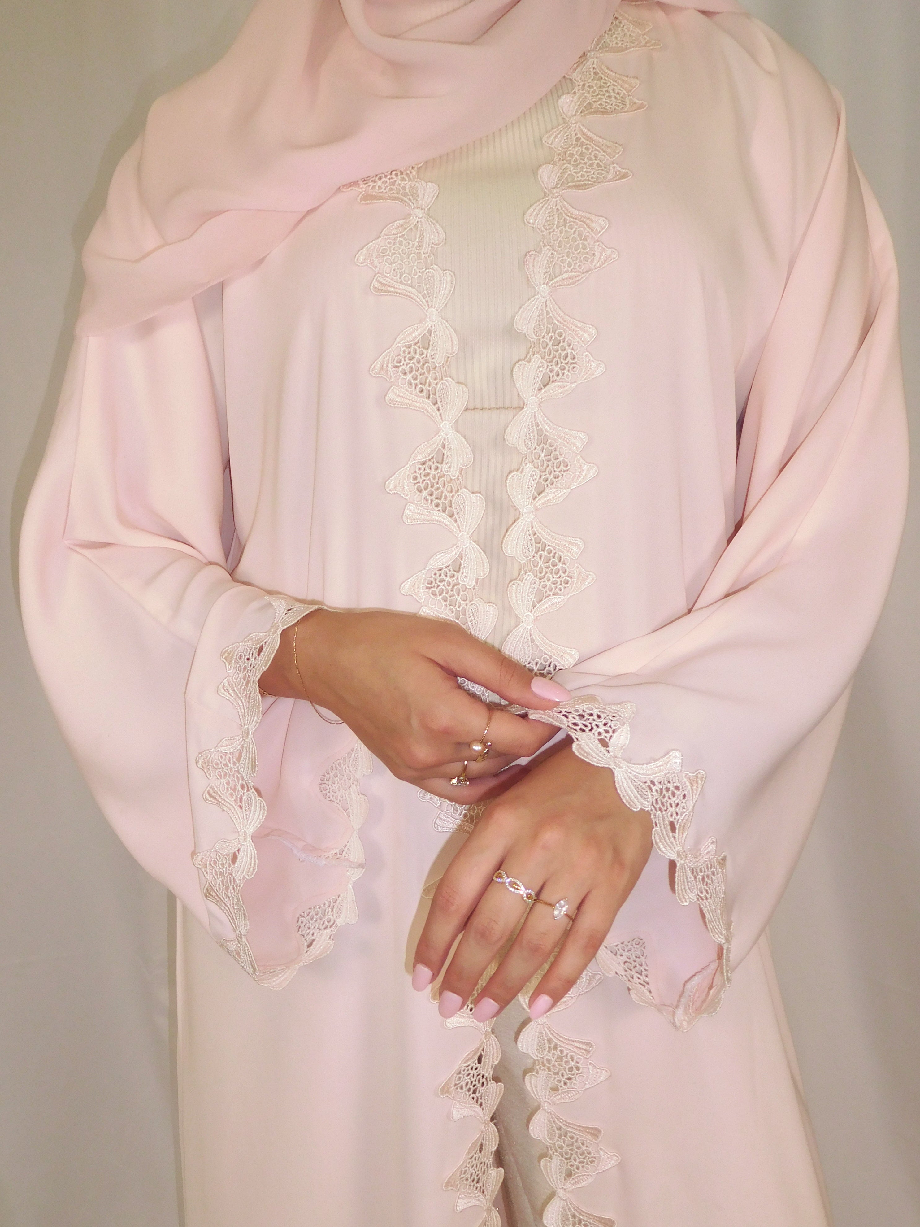 The Chérie Abaya - Petal Pink