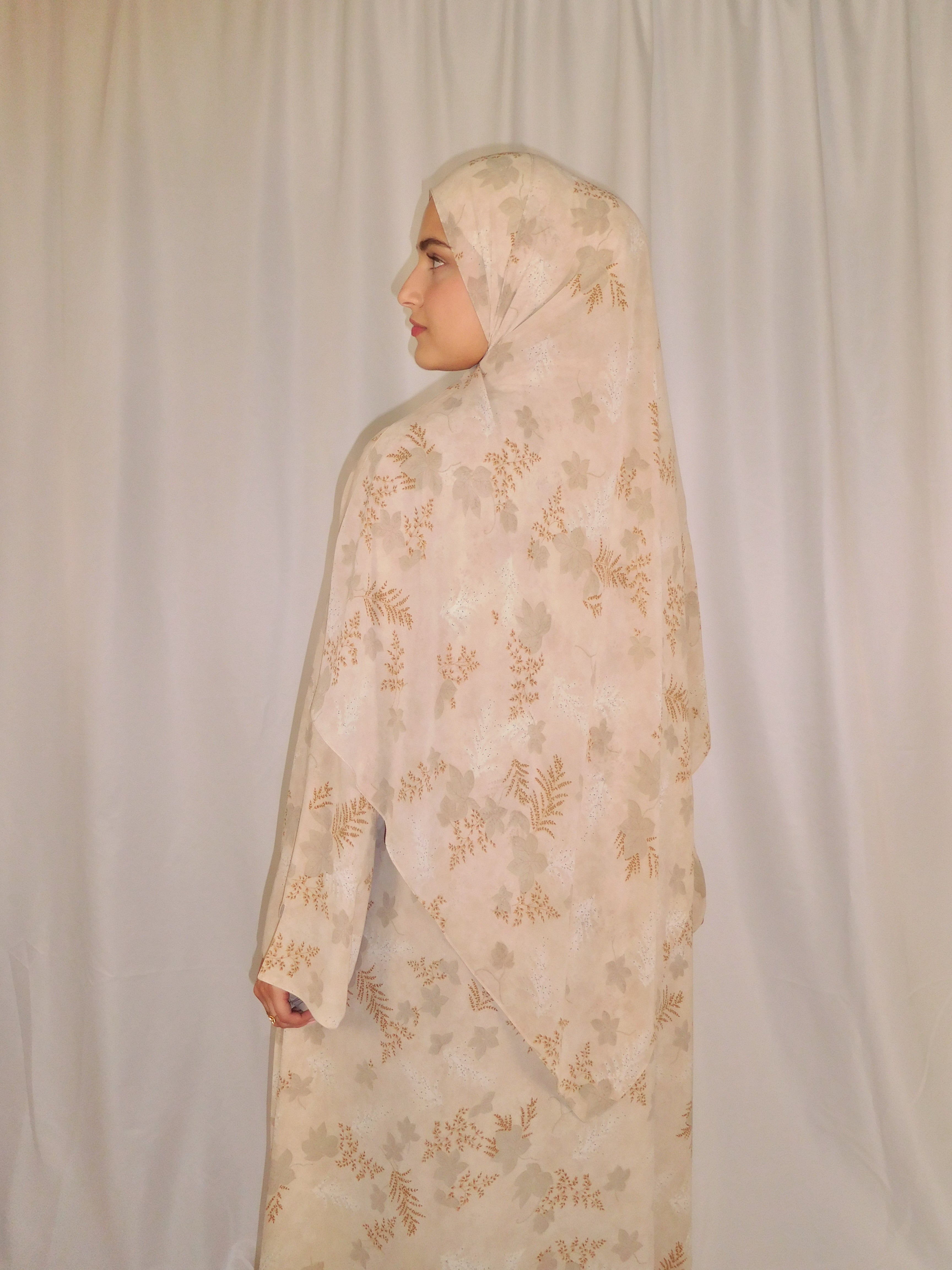 Maple Blossom Print Abaya