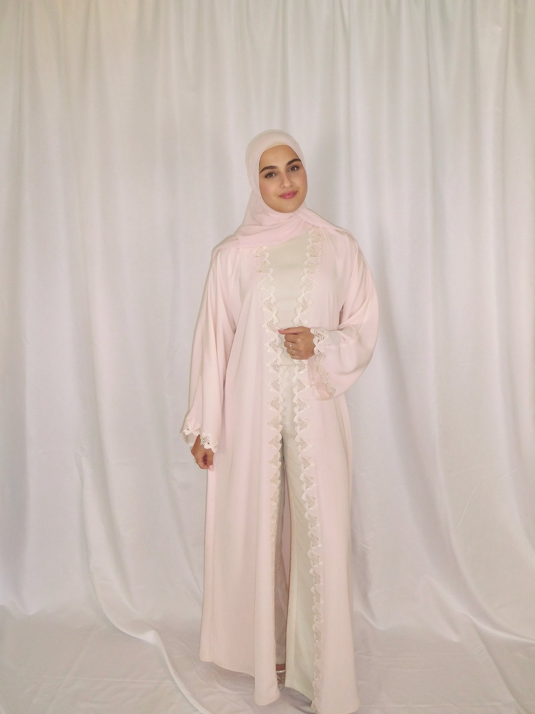 The Chérie Abaya - Petal Pink
