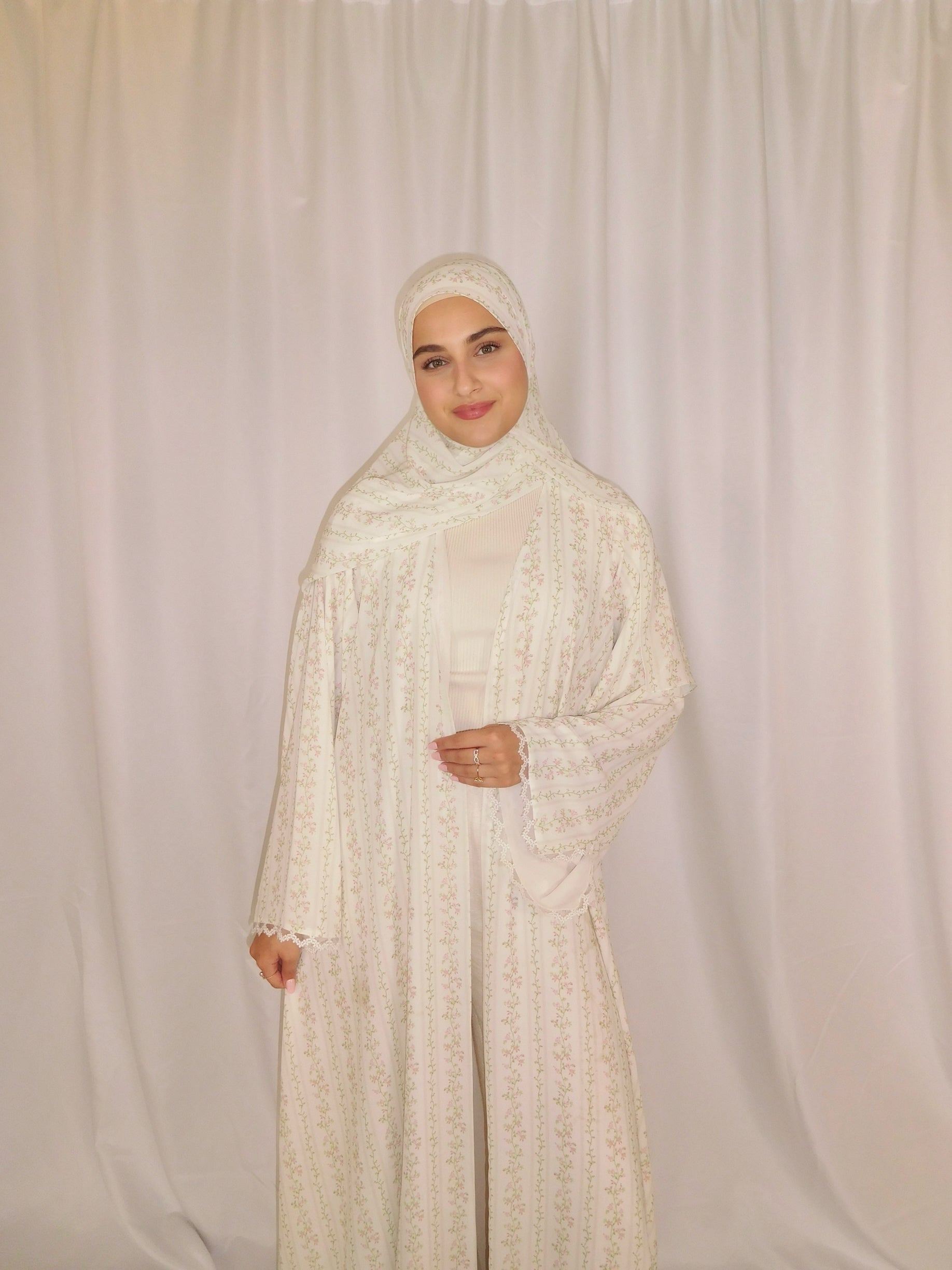 Reverie Lace Print Abaya