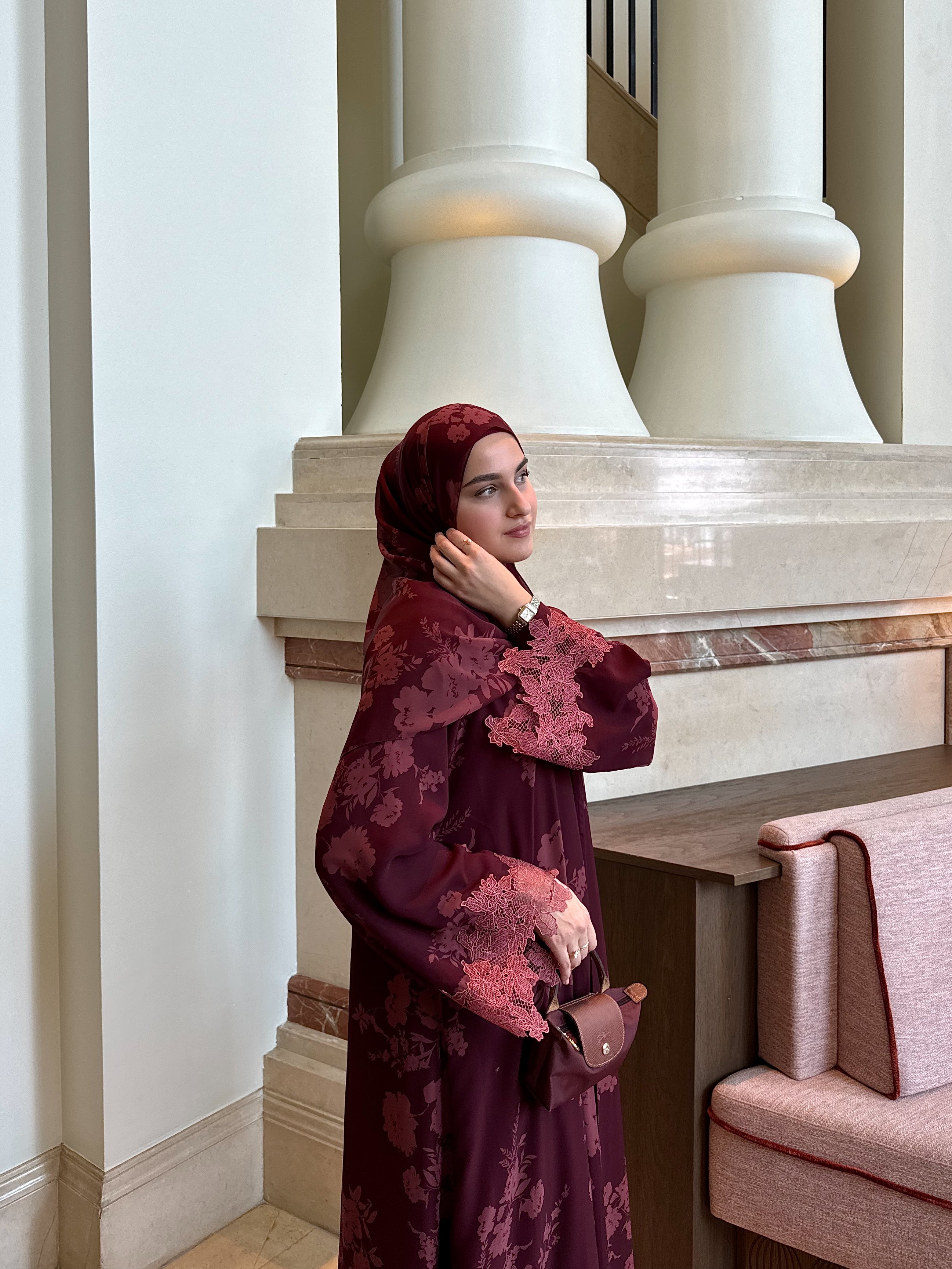 Rosalie Print Abaya