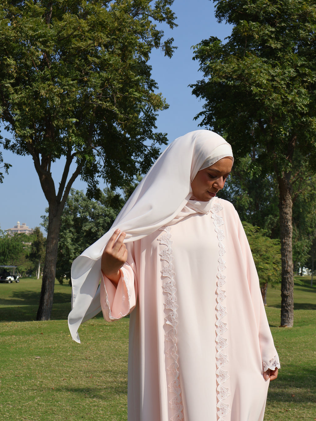 The Chérie Abaya - Petal Pink