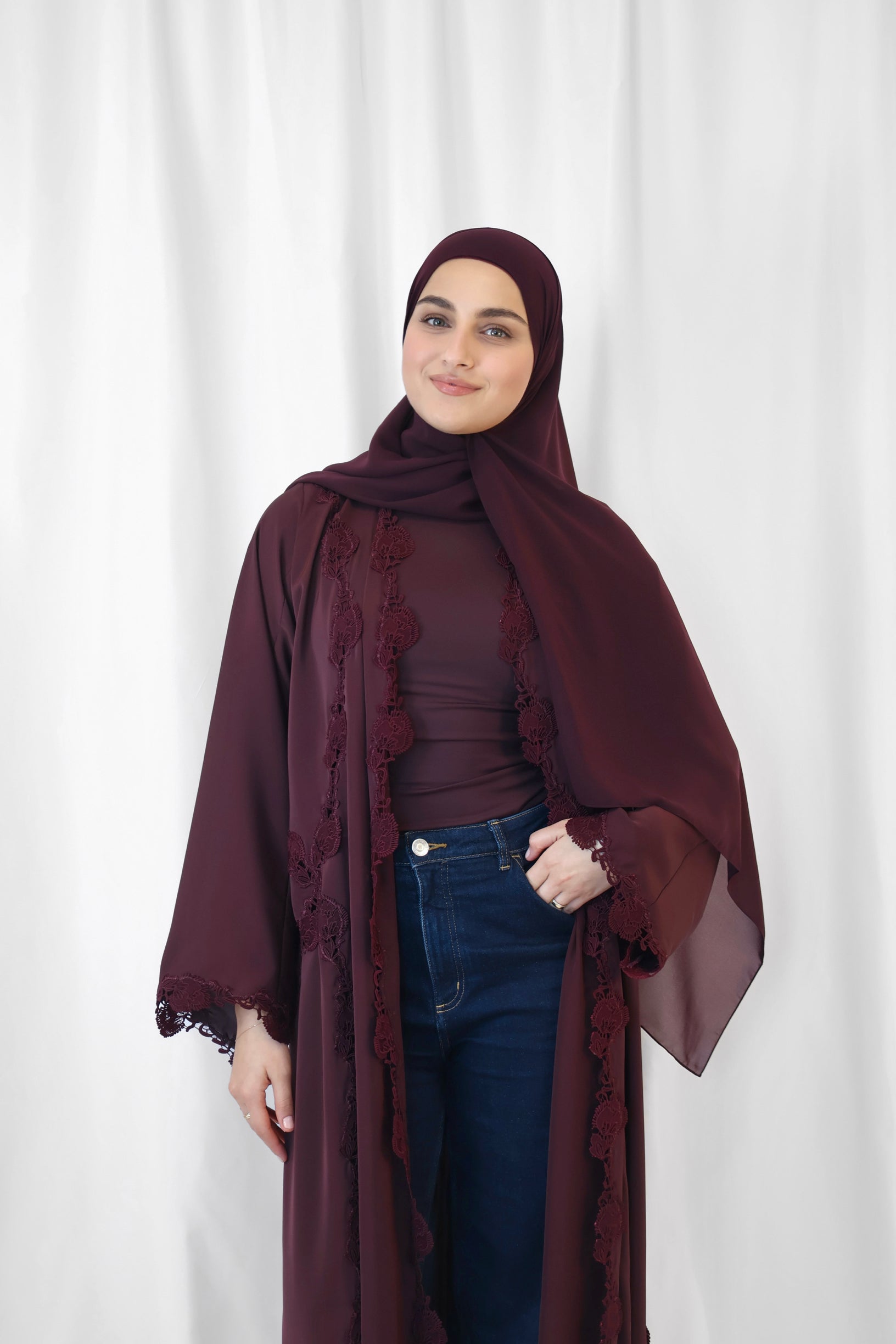The Signature Abaya - Sugarplum
