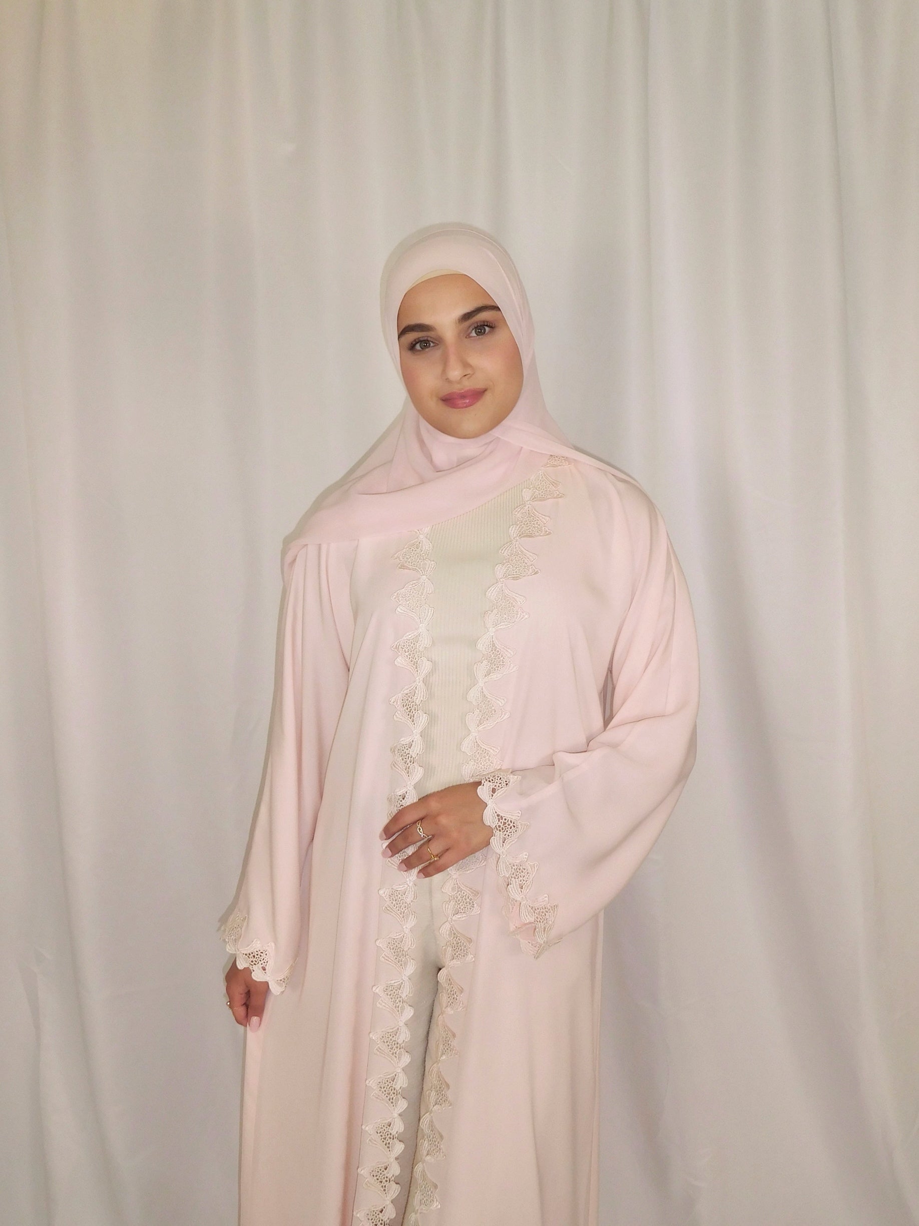 The Chérie Abaya - Petal Pink